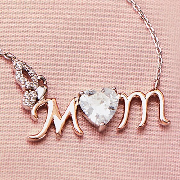 Mom Heart Necklace, Charmed Aroma Mothers Day Necklace Collection - Picture 4 of 4